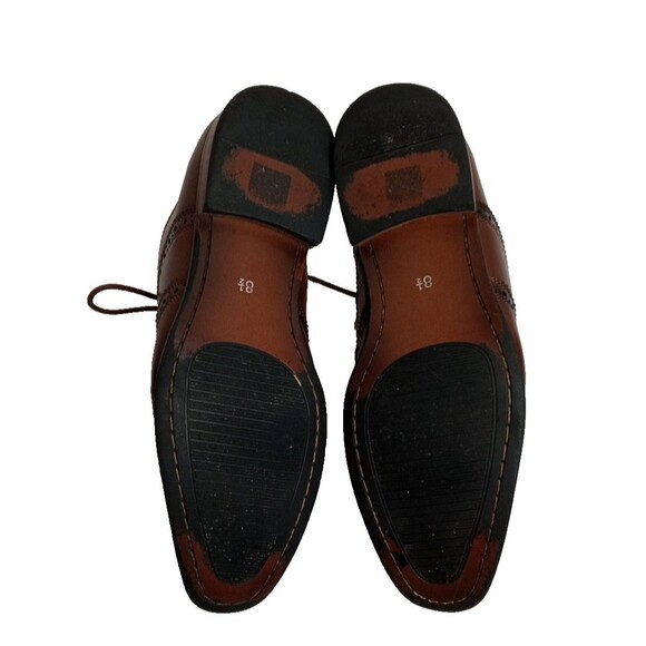 Vincent Cavallo Men's Wing Tip Brogue Oxford  Lace-up 8.5  Dark Academia Whimsy - Picture 6 of 6